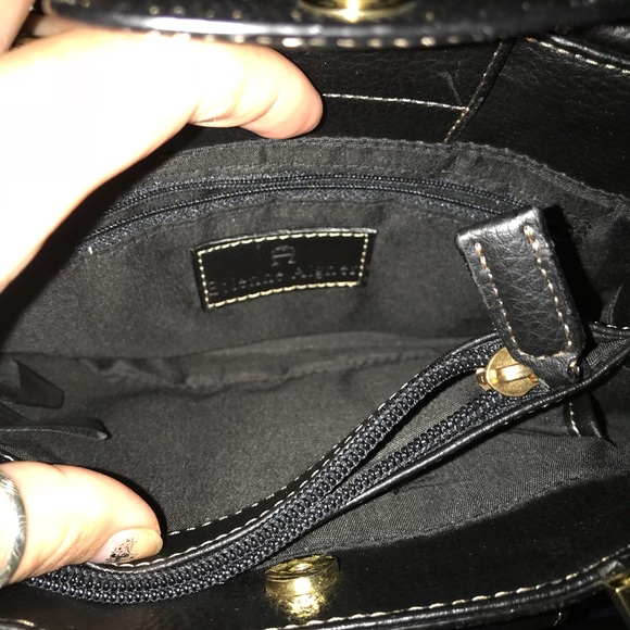 Etienne Aigner Shoulder Bag Tote-Black-Like New - Picture 8 of 8